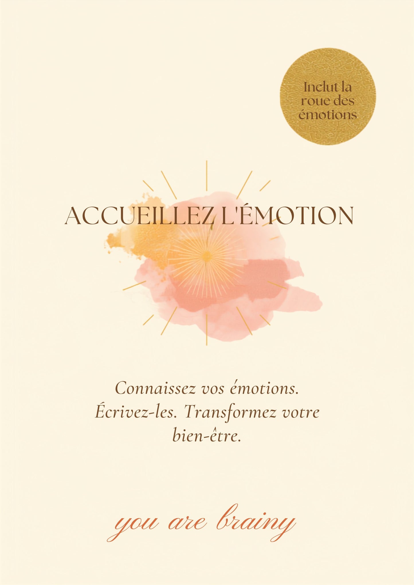Couverture de l'EPUB Accueillez l'émotion — journal de guérison You Are Brainy