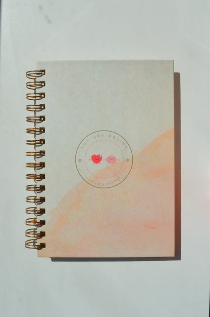 200 hojas, papel crema, wire-o, diario