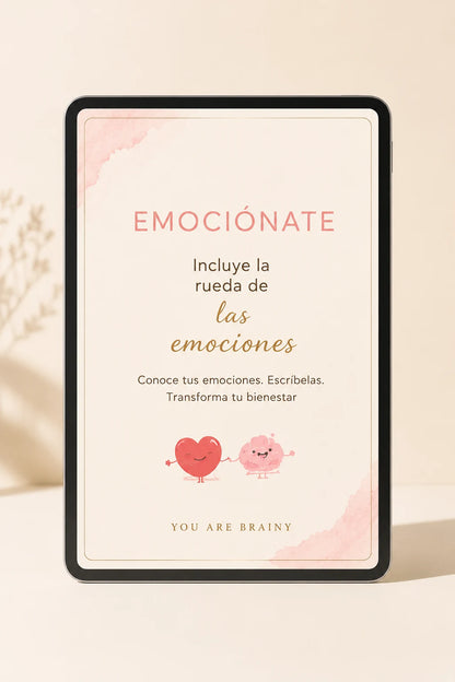 Diario de journaling e inteligencia emocional Emociónate en tablet: libro digital con la rueda de las emociones – You Are Brainy